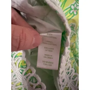 Lilly Pulitzer Size 2 Crazy Cat‎ House Print Cotton Mini Skirt with Crochet Trim thumbnail 3