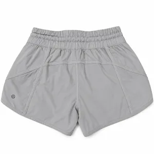 Lululemon Tracker Short V 4" Running Shorts Size 6 in Light Gray thumbnail 2