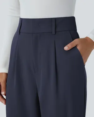 Halara High Waisted Pocket Solid Work Tapered Pants thumbnail 3
