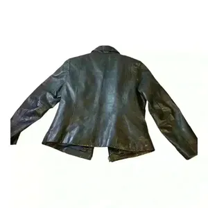 Wilsons Leather Pelle Studio Jacket Women Size Medium Full Zip Black Solid thumbnail 7