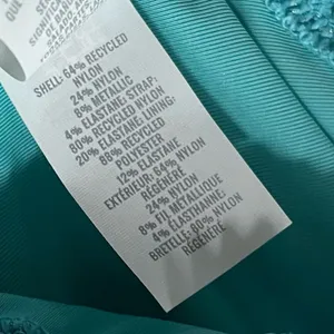 Aerie • NWT Shimmery Crinkle Lace Up Scoop Bikini Top “Springs” Turquoise Blue thumbnail 9