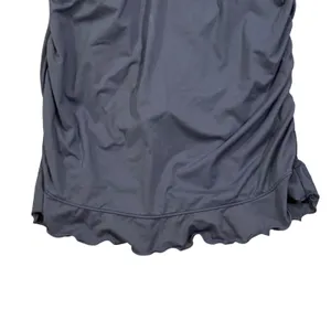 Athleta Shirrendipity Gray Halter Ruched Swim Dress One Piece Swimsuit Size S thumbnail 3