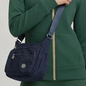 Jiel Shi Navy Blue Nylon Multi-Pocket Crossbody Bag Women Adjustable Strap thumbnail 2