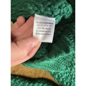 Altard State Women Size Large Oversized Chunky Knit Green Sweater Cozy Cottage‎ thumbnail 9