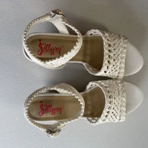 Jellypop Gabrielle Women Cork Wedge Heel Sandals 8.5M White Comfort Fit BohoChic thumbnail 9