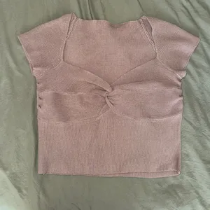 Amazon Women's Knit Crop Top Short Sleeve Twist Front thumbnail 3