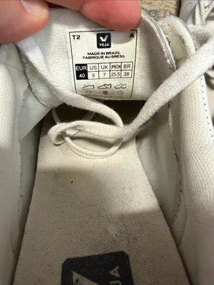 Veja‎ Esplar White Leather Sneakers Size 9 thumbnail 3