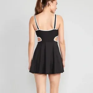Old Navy Tennis Dress Stretch Powersoft Cutout Black White Mini Shorts XS thumbnail 7