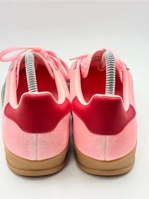 adidas Originals Gazelle Indoor W Glow Pink Court Green Gum Women Casual JI2713 thumbnail 4