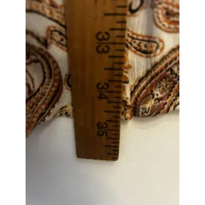 Justify XL Cream Brown Paisley Rayon Crochet Waist Sleeveless Boho Jumper Dress thumbnail 5