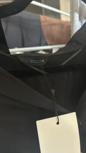 Zara satin effect blouse with thin belt thumbnail 4