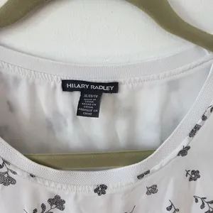 Hilary Radley Chiffon Blouse Top Floral Ditsy White Layered Office Teacher XL thumbnail 5