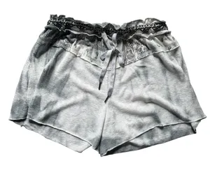 POL Gray Paisley Trim Tie Dye Shorts M thumbnail 1