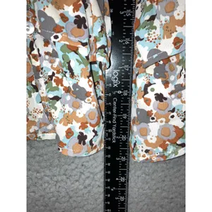 Entro Peplum Blouse Small Retro Floral Ruffle Puff Sleeve‎ Cottagecore Boho Festive thumbnail 6