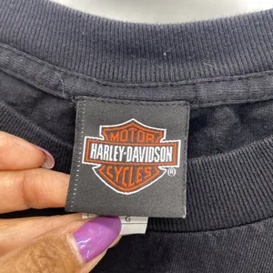 Harley Davidson Bahamas black graphic T-shirt Americana biker festival thumbnail 4