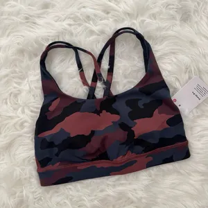 Lululemon Energy Bra Heritage 365 Camo Smoky Red Night Sea Multi Size 2 W2BHES thumbnail 5