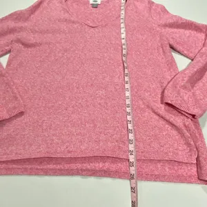 Old Navy Womens Pink V-Neck Long Sleeve Sweater Size XL thumbnail 5