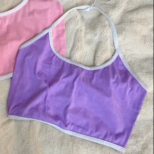 Purple Crop Halter Top One Size Pink thumbnail 4