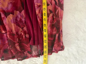 Lulus Beautiful Soul Burgundy Floral Print Twist-Front Maxi Dress Size Large thumbnail 7