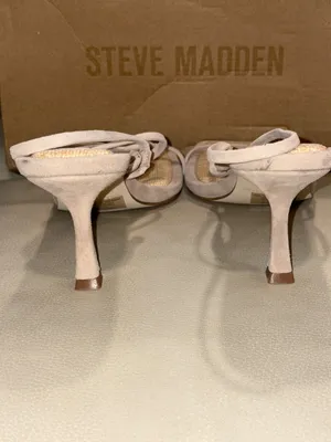 Steve Madden Locke Sandals in Taupe Raffia Tan 7.5 with box Womens high heels thumbnail 6