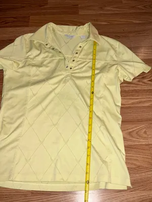 Callaway Pale Yellow Short-Sleeve Golf Polo Size Medium thumbnail 3