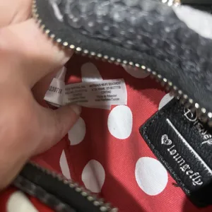 Disney Parks Loungefly Black Minnie‎ Mouse Sequined Waist Bag Red Polka Dot Bow thumbnail 8