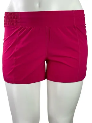 Lululemon Hotty Hot II Women's Pink Gym Workout Athletic Running Shorts Size 12 thumbnail 2