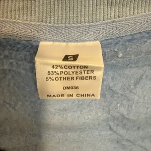 Cropped V-Neck Sweatshirt Women’s Small NEW light pastel Dusty Blue thumbnail 3