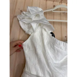Lulus Sweet Definition White Burnout Ruffled One-Shoulder Midi Dress Party Sz XL thumbnail 7