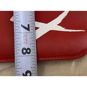 Red Victoria's Secret XOXO Hugs And Kisses- Wristlet‎ makeup Bag-8W-6H-NEW! thumbnail 2