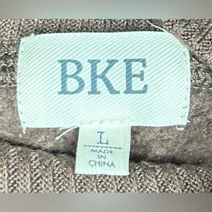BKE by Buckle Women’s Size L Ribbed Brown High Neck Lightweight Sweater thumbnail 2