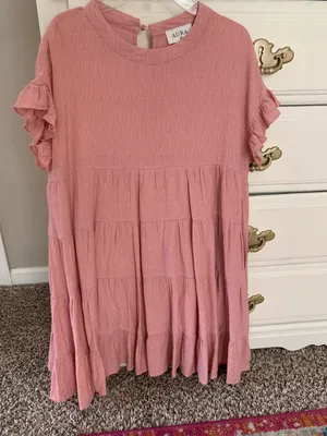 Red Dress Boutique Pink Ruffle Dress thumbnail 1