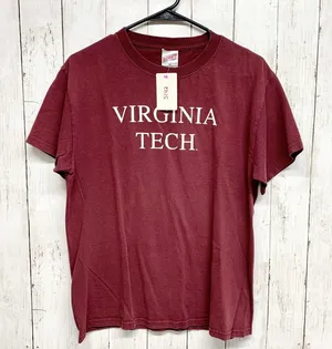 Vintage Soffee Top Unisex Medium Maroon Virginia Tech Graphic Crewneck Tee Shirt thumbnail 1