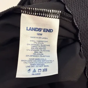 Lands End Black Tugless Low Leg Soft Cup One Piece Swimsuit Size 16W thumbnail 12