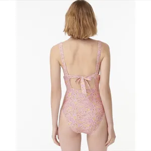 NWT J. Crew Eco Plunge One Piece‎ Swimsuit Beach Paisley Peach Size 12 thumbnail 17