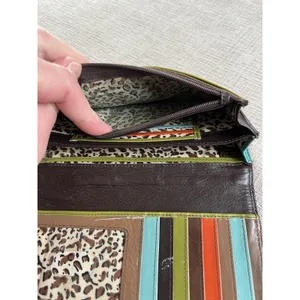Original Prym Multicolor Leather Wallet Women One Size Zip ID Card Leopard thumbnail 5