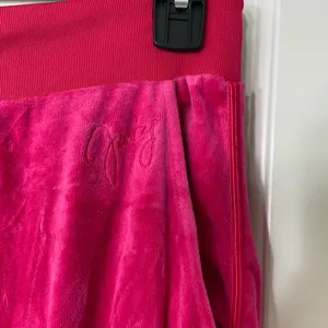 Juicy Couture women’s‎ hot pink soft velour drawstring joggers sweatpants medium thumbnail 4