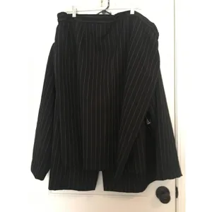 Studio 1940 Women's Pinstripe 2 Piece Blazer Jacket & Skirt Set Size 26W thumbnail 9