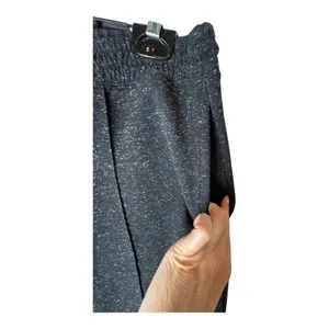 Club Monaco Pants Women‎ XL Black Space Dye Tie Waist Sweat Pants Athleisure thumbnail 5