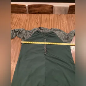 Joie Limited Edition Balloon Long Sleeve Green Flowy Chiffon Fall Dress Xxl thumbnail 6