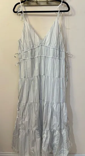 Rails Julia Dress West Seaport Stripe Cotton Midi XL thumbnail 1