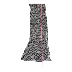 AQUA Black/White‎ Printed Maxi Dress, Large thumbnail 7