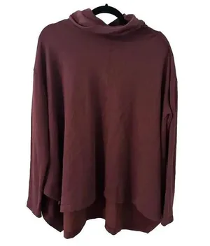 Athleta Oversized Sweatshirt Top Size Small Turtleneck Loose Warm Athleisure thumbnail 1