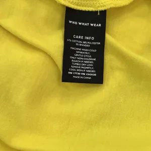 Who What Wear Yellow One Shoulder Midi Dress Asymmetrical Short‎ Sleeve XS thumbnail 6