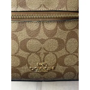 Coach Jordyn Backpack Women Medium Brown Beige Signature Coated Canvas Logo thumbnail 8