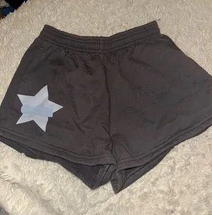 Los Angeles Apparel APHI (alpha phi) worn once grey sweat shorts with blue star and sorority logo. Very soft and cozy. Size small. thumbnail 1