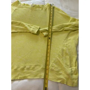 Anthropologie Damiana Dolman Sleeve Slouchy Pullover Top Small S Yellow Green thumbnail 7