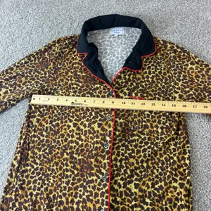 Skivys‎ Femme Leopard Print Pajama Set Womens Small Sleepwear Loungewear thumbnail 4