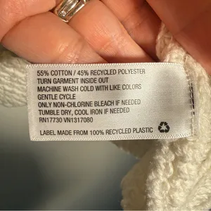Universal Threads Ivory Crocheted S/S Sweater Colorblock Granny Square Sleeves L thumbnail 4