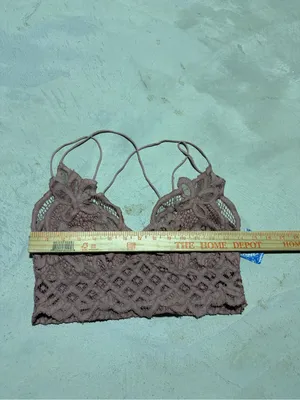 Free people intimately NWT Lace Bralette Pink large MSRP$38 thumbnail 3